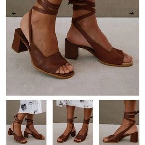 Alohas Lille Brown heals. Great condition. Size 39